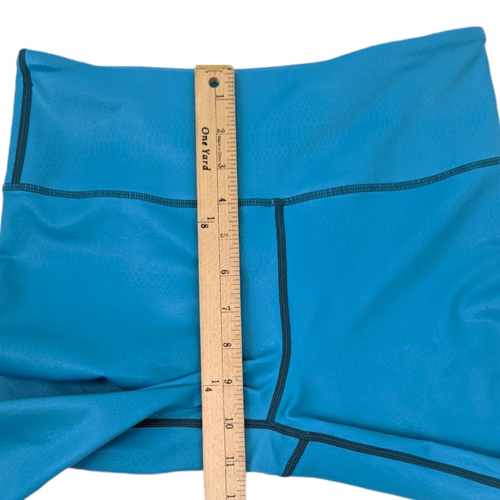 Zyia Active Light N Tight Leggings Teal Ombre Venom Metallic Women 6 8 Blue - Picture 9 of 12